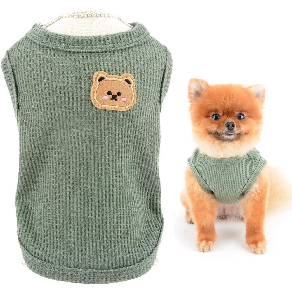 Kawaii Cute Waffle Tee for Small Dogs or Cats - green size XXL *3/$13*